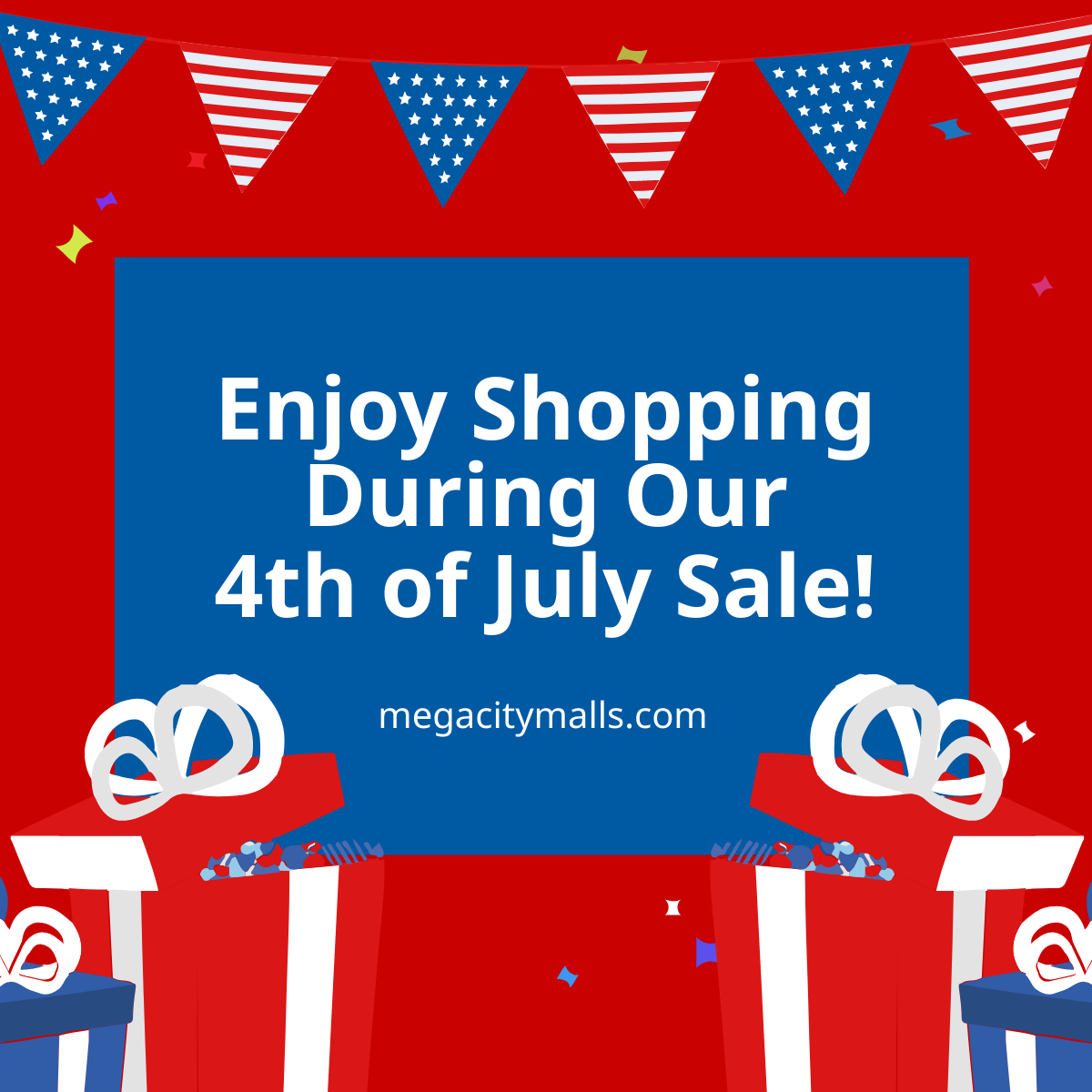 4th Of July Sale Linkedin Post Template