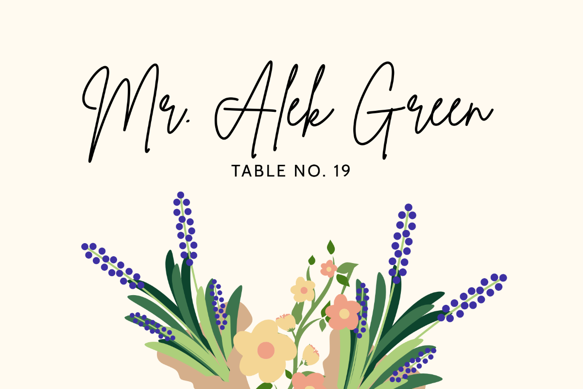 Christening Place Card Template