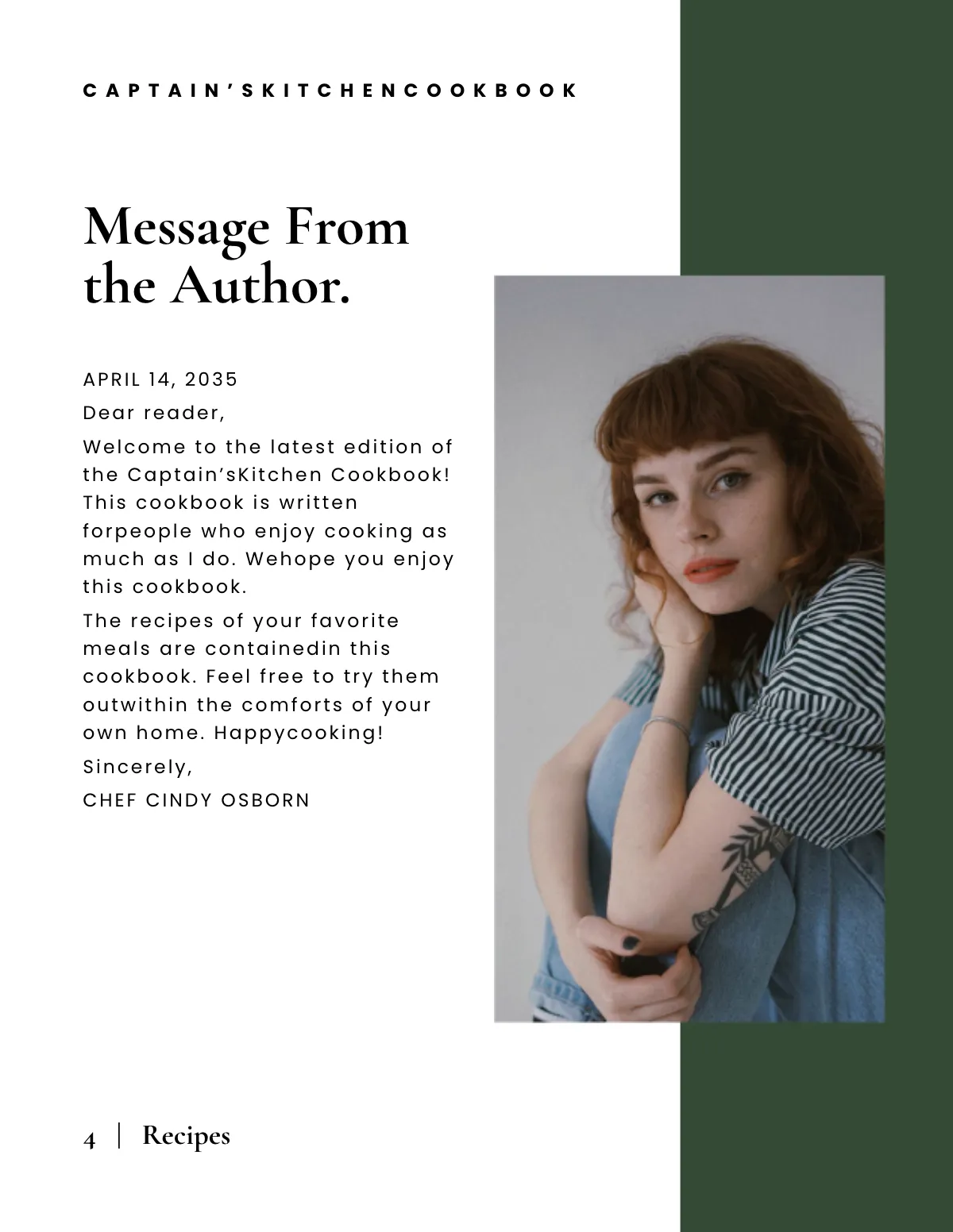 Free Kitchen Cookbook Template to Edit Online