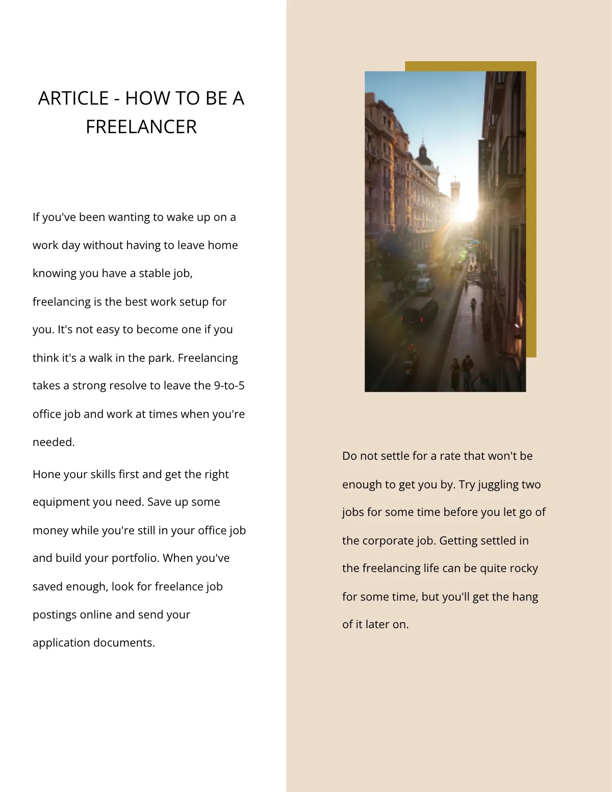 Freelancer eBook Template to Edit Online Freelancer eBook Template to Edit Online