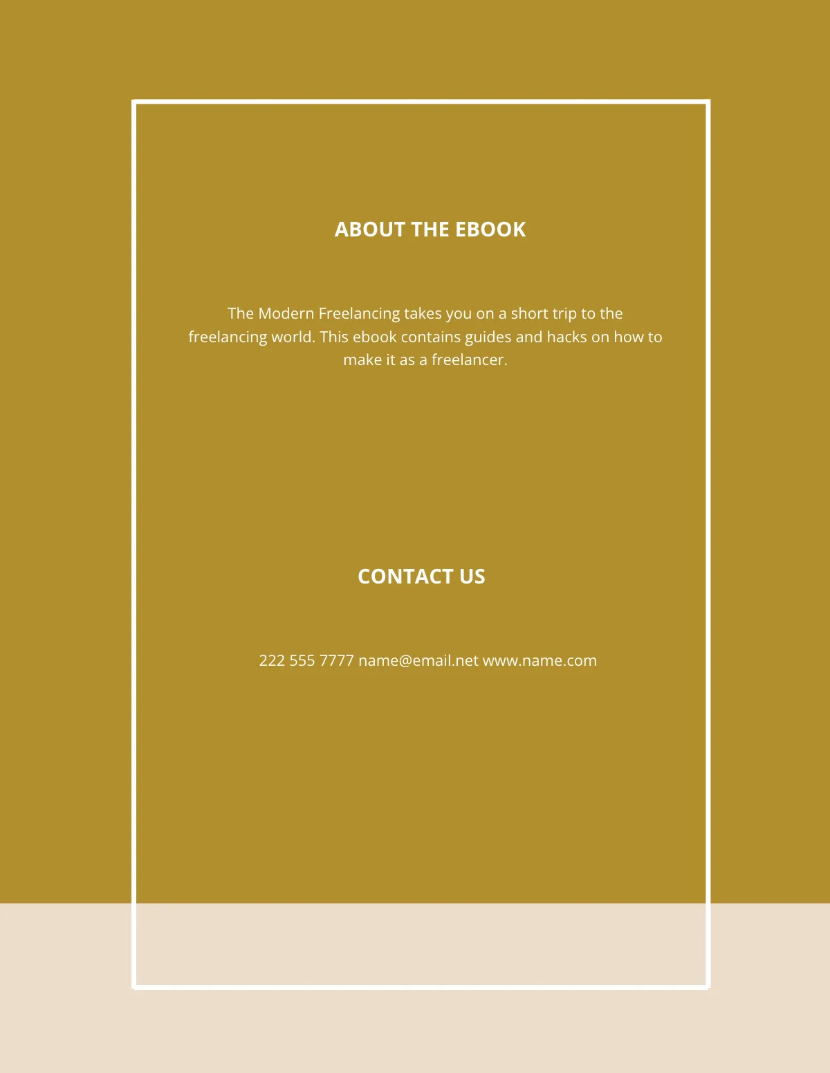 Freelancer eBook Template to Edit Online Freelancer eBook Template to Edit Online