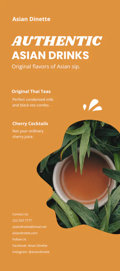 Free Asian Restaurant DL Card Template to Edit Online