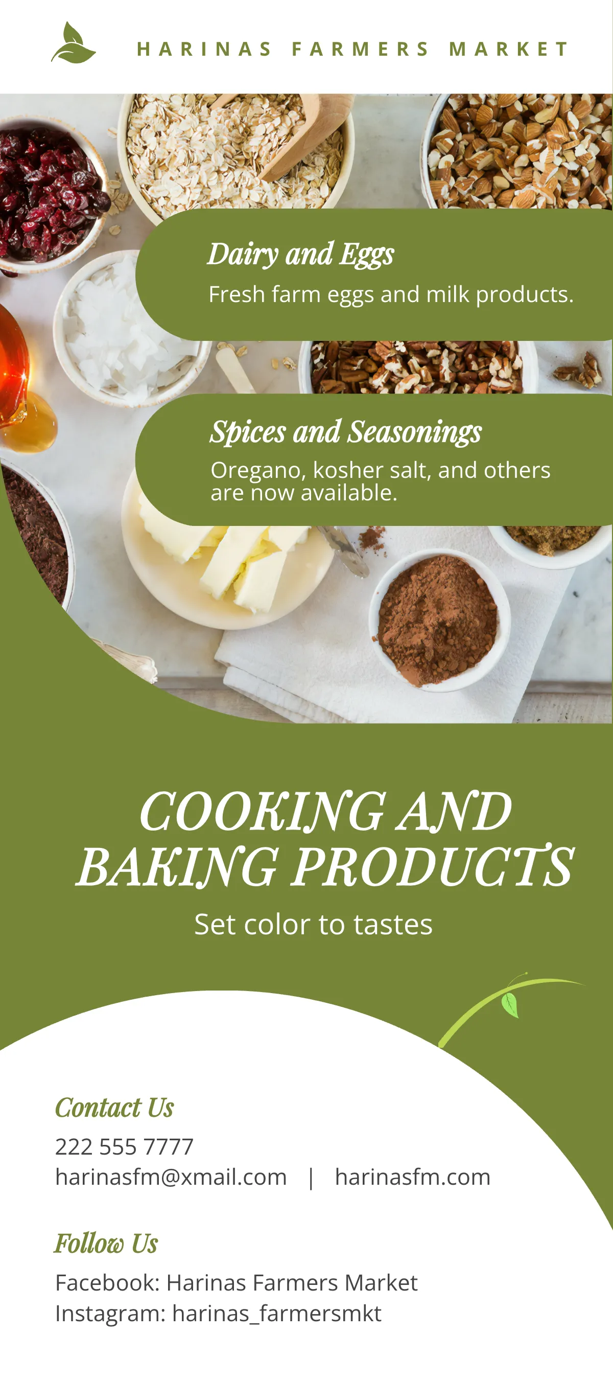 Free Market DL Rack Card Template to Edit Online