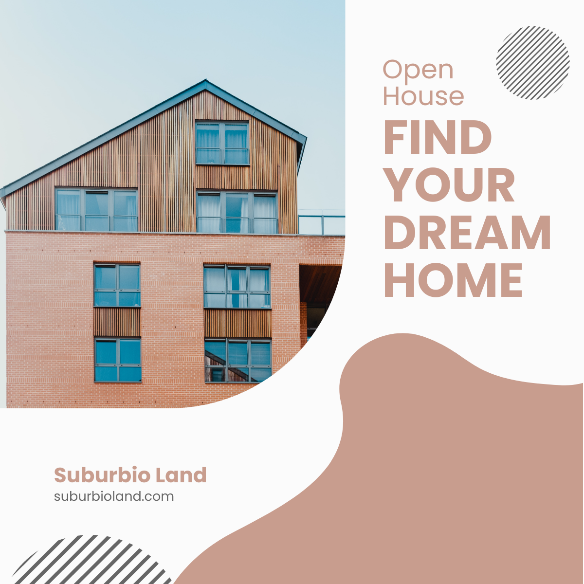 Free Suburban Open House Linkedin Post Template