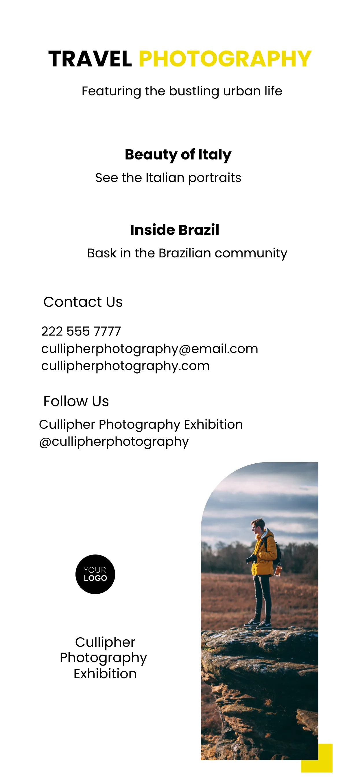 Free Photography Exhibition DL Card Template to Edit Online