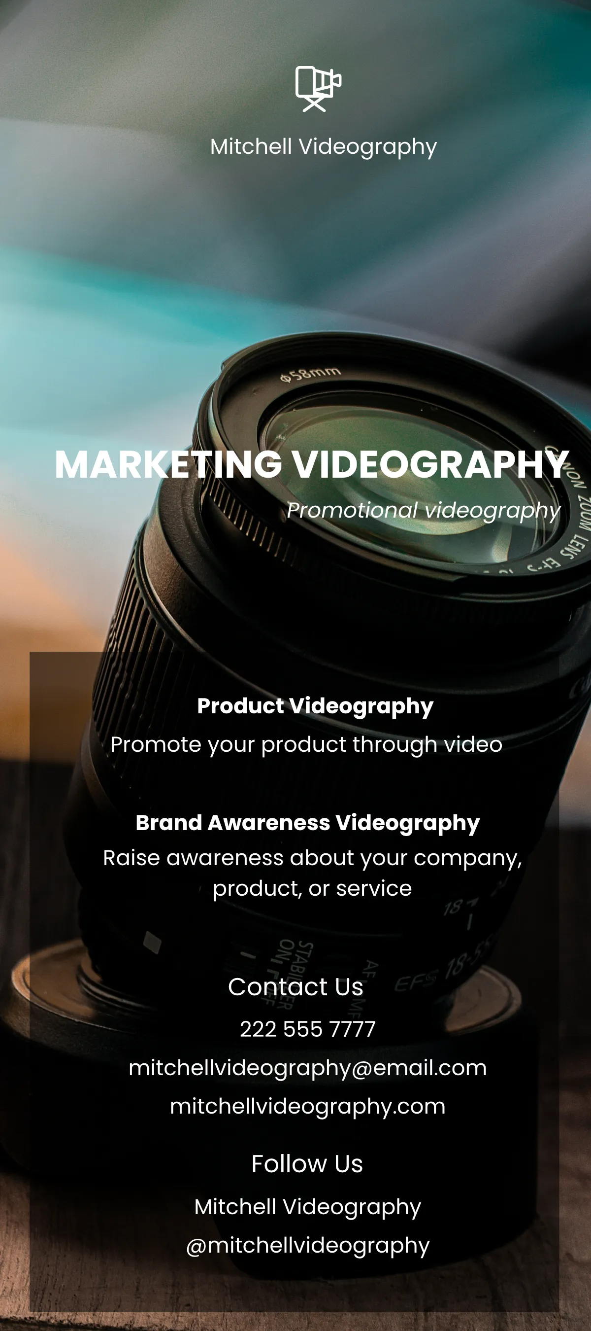 Free Videographer Rack Card Template to Edit Online