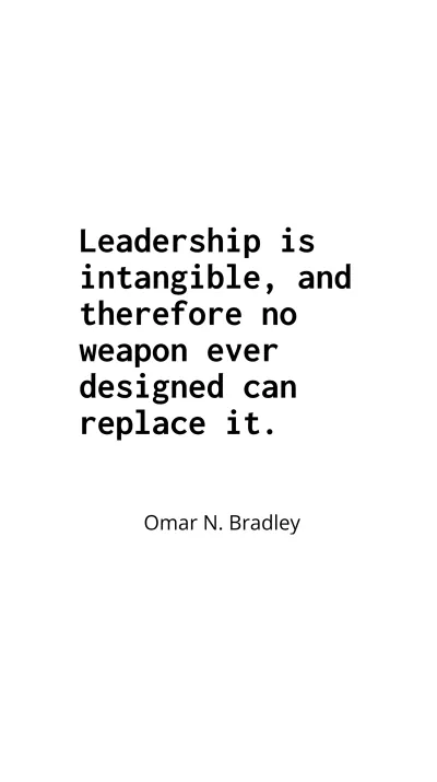 Free Omar N. Bradley Leadership Intangible Weapon Replacement Quote Template to Edit Online