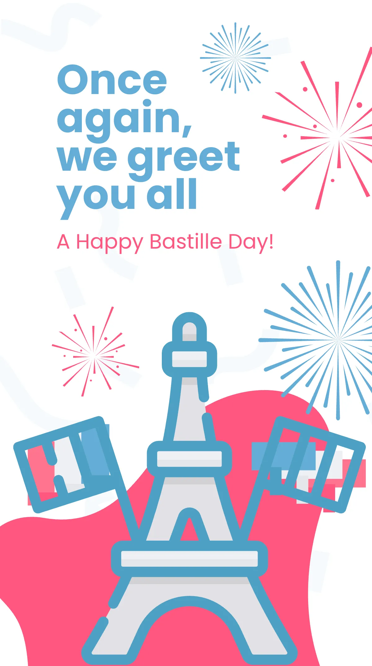 Free Happy Bastille Day Instagram Story Template to Edit Online