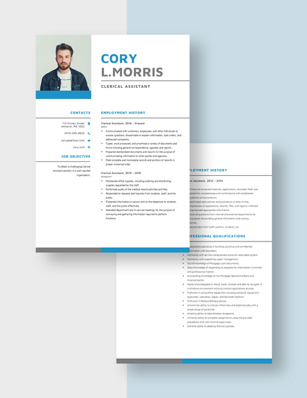 Clerical Assistant Resume Download