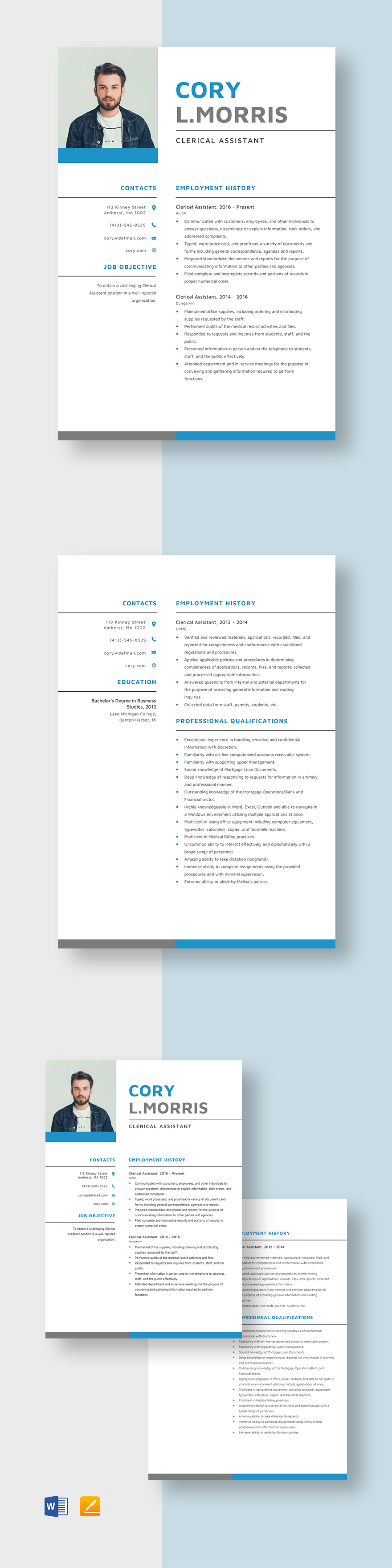 Free Assistant Dean of Students Resume Template - Word, Apple Pages ...