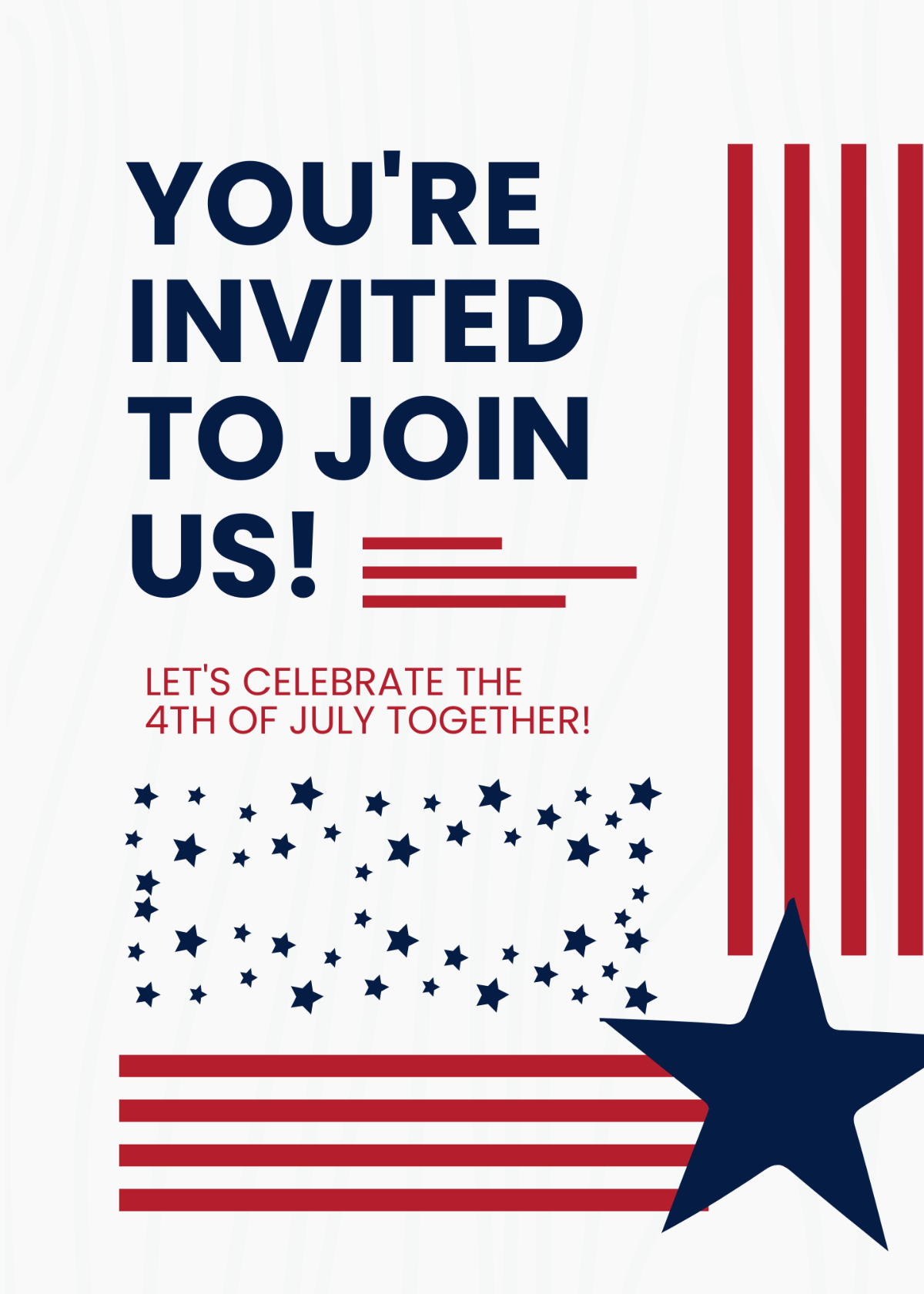 4th Of July Invitation Card Template