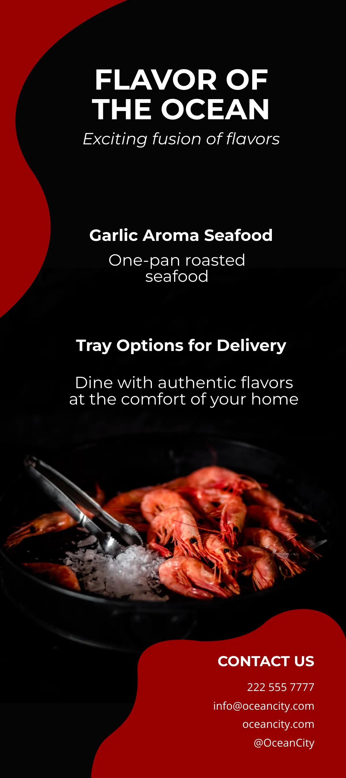 Free Seafood Restaurant DL Card Template to Edit Online