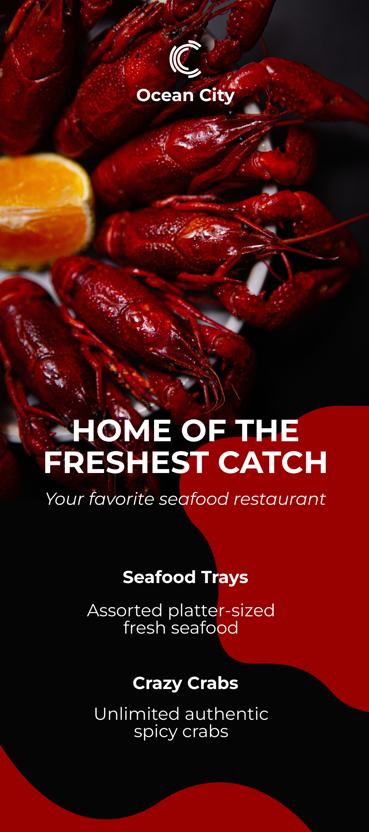 Seafood Restaurant DL Card Template