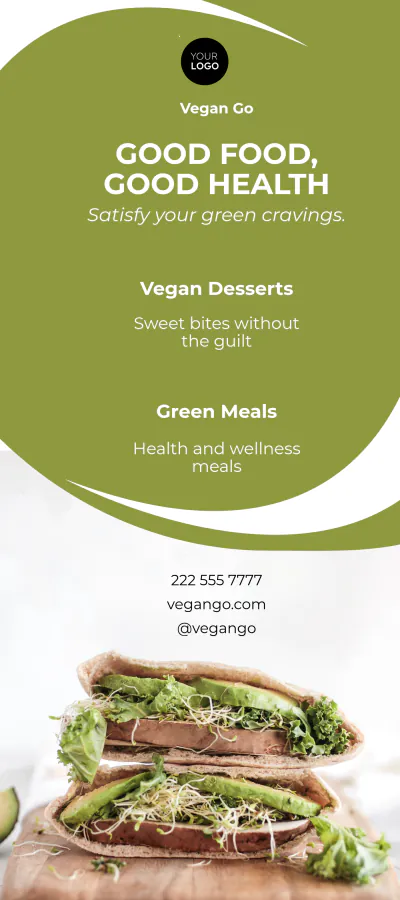 Free Modern Restaurant Dl Card Template to Edit Online