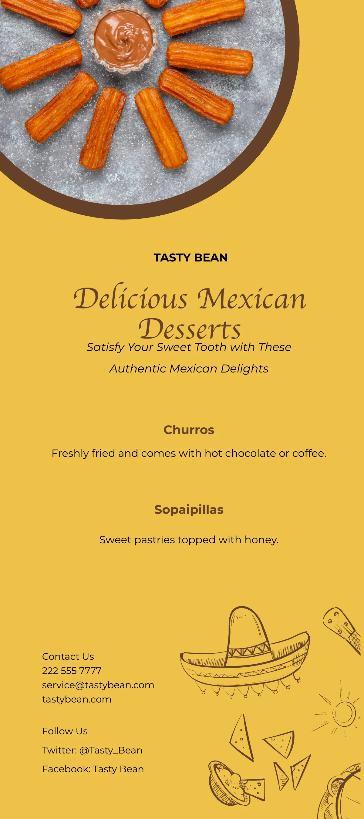 Free Mexican Restaurant DL Card Template to Edit Online