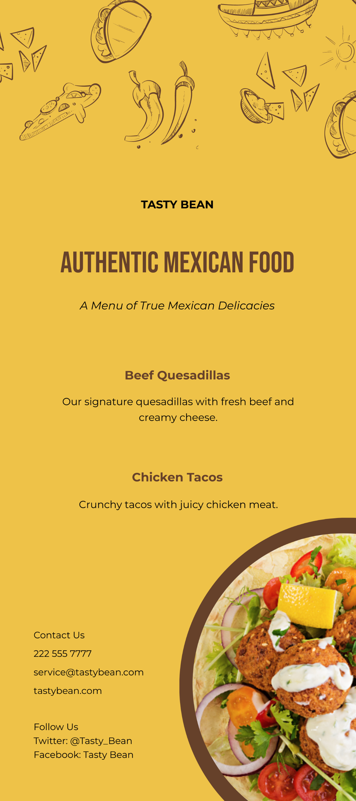 Free Mexican Restaurant DL Card Template