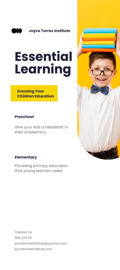 Free School DL Card Template to Edit Online