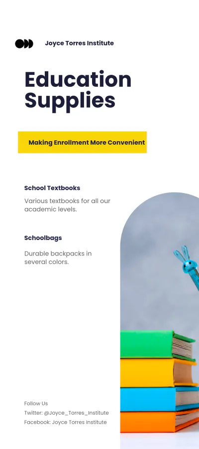 Free School DL Card Template to Edit Online