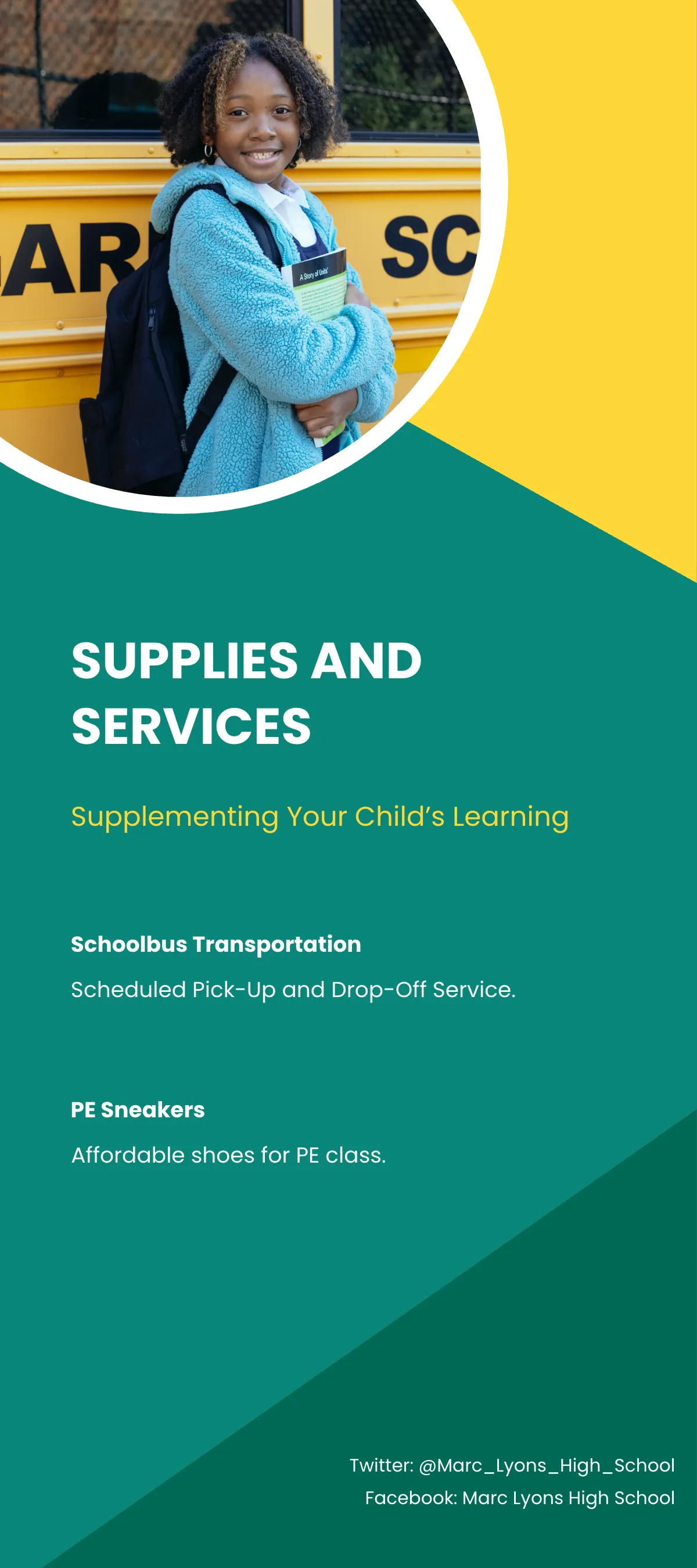 Free High School DL Card Template to Edit Online