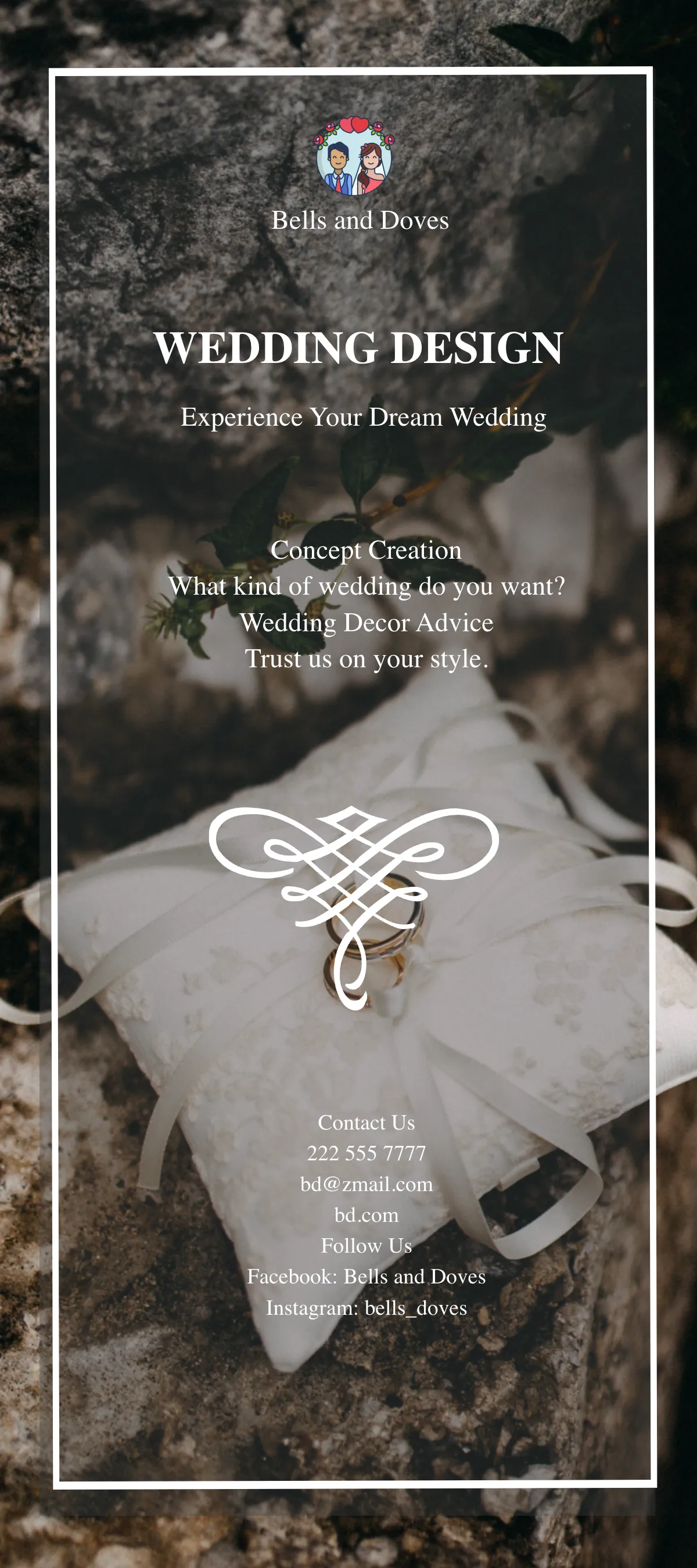 Free Elegant Wedding DL Card Template to Edit Online