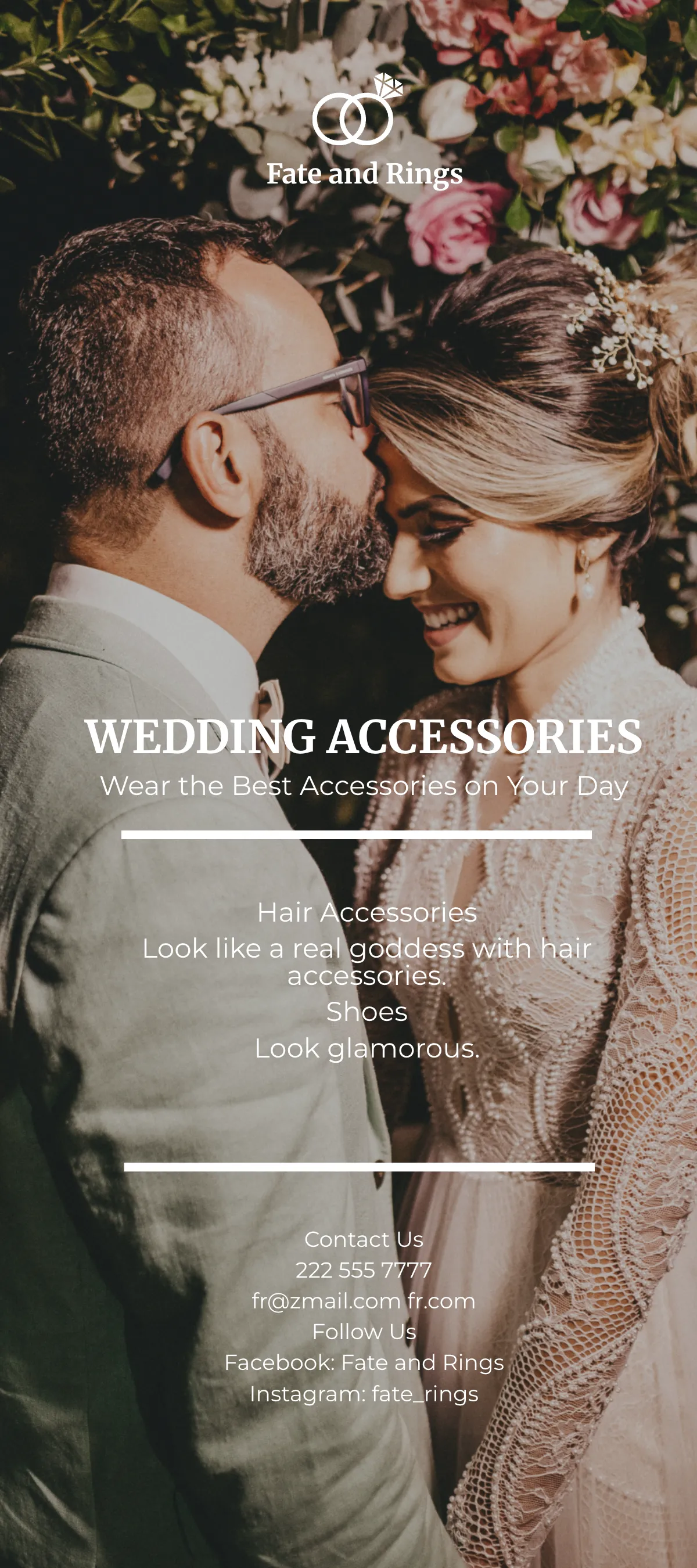 Free Classic Wedding DL Card Template to Edit Online