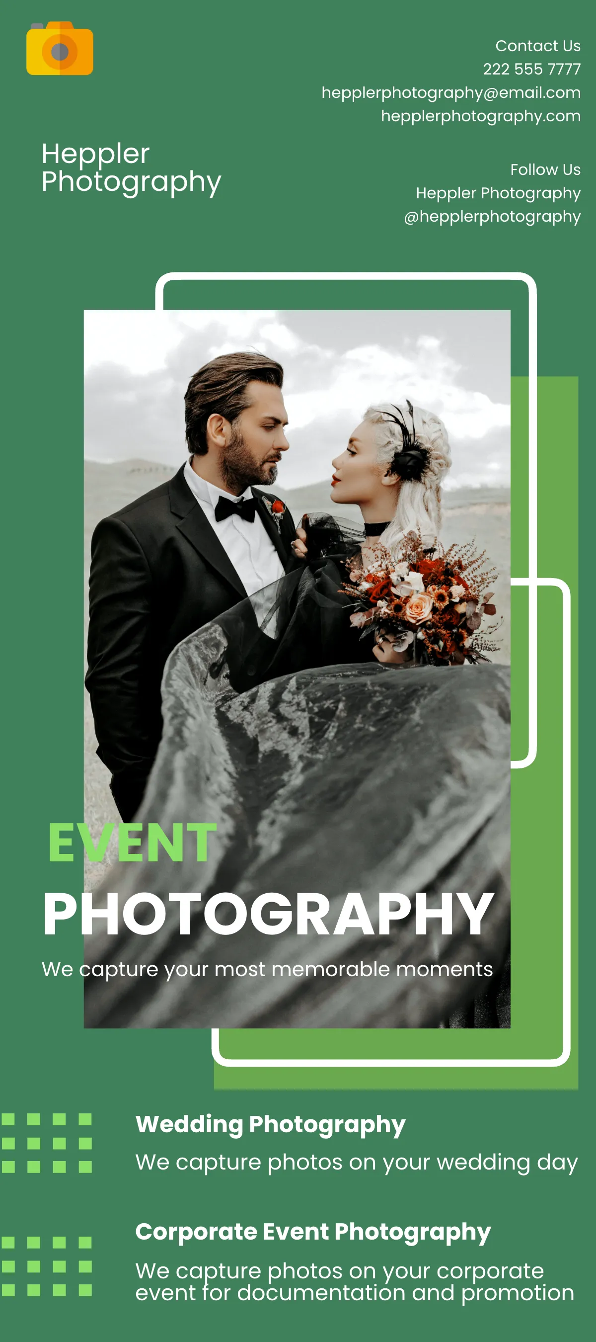 Free Modern Photography DL Card Template to Edit Online