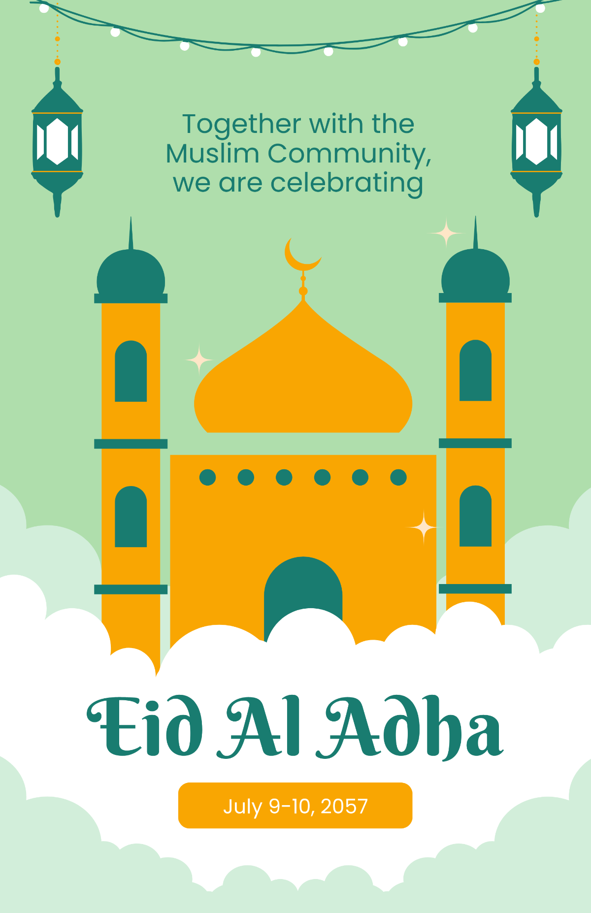 Creative Eid Al Adha Poster Template