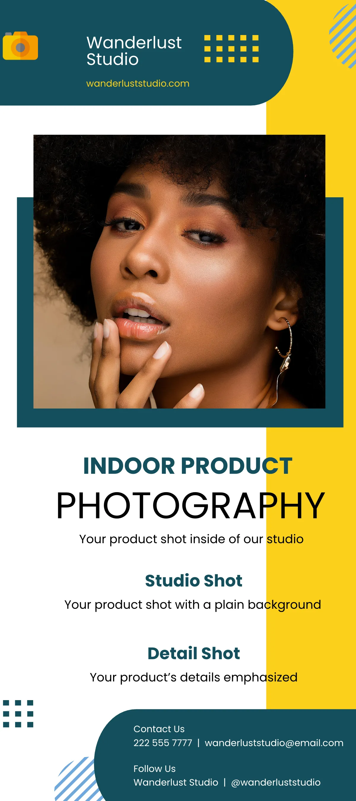 Free Product Photography DL Card Template to Edit Online
