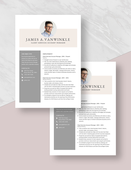 ClientServices Account Manager Resume Download