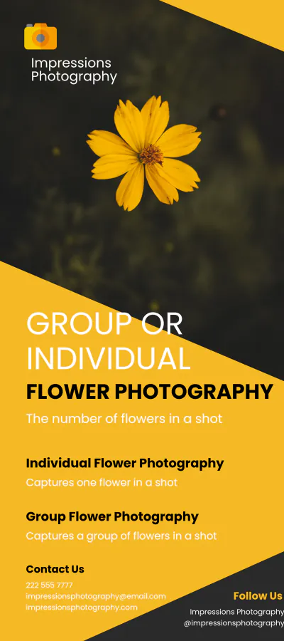 Free Flower Photography DL Card Template to Edit Online