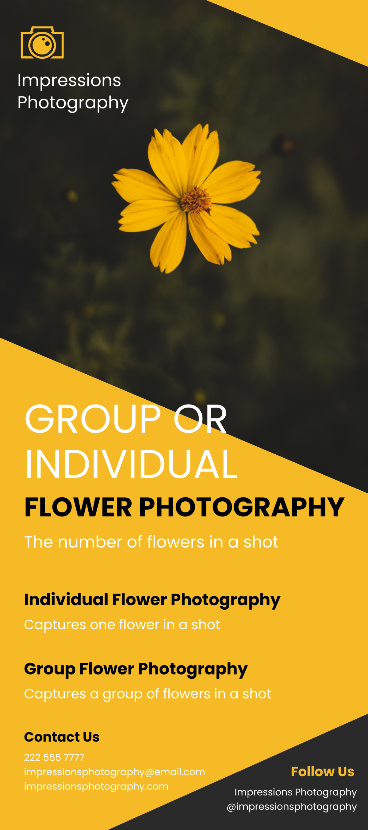 Flower Photography DL Card Template