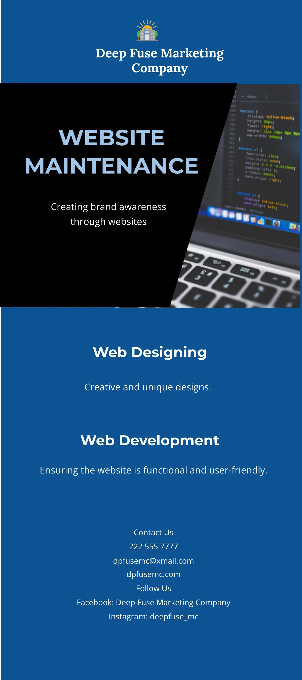 Free Marketing DL Card Template to Edit Online