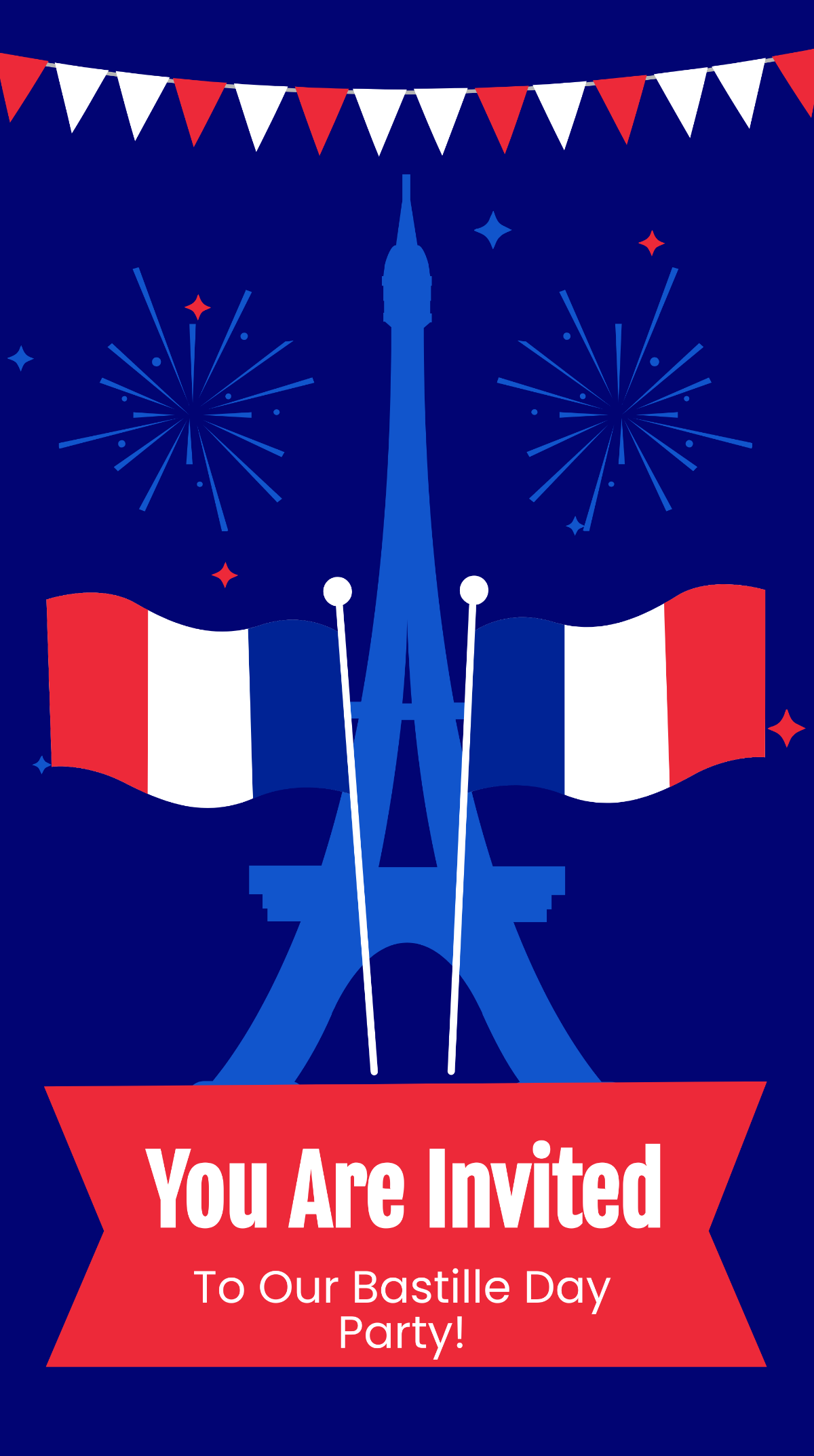 Bastille Day Party Instagram Story Template