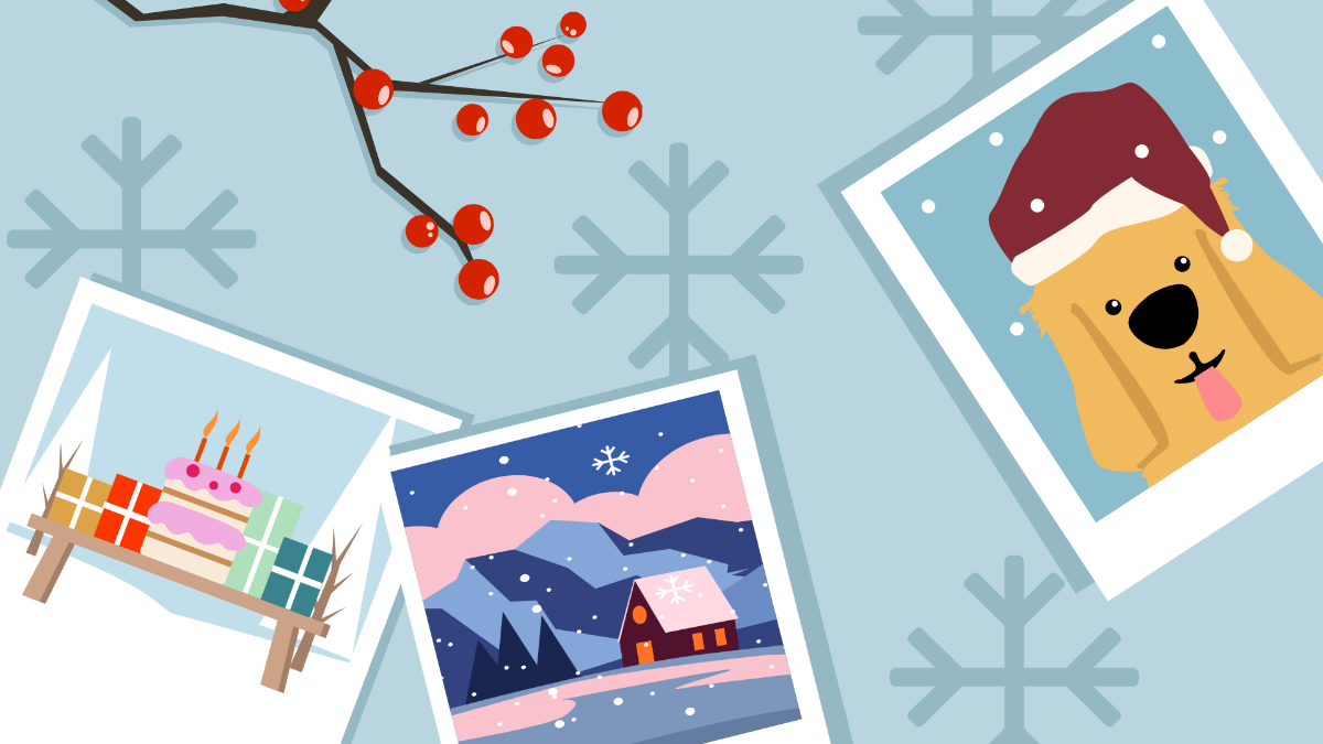 Winter Photo Background Template