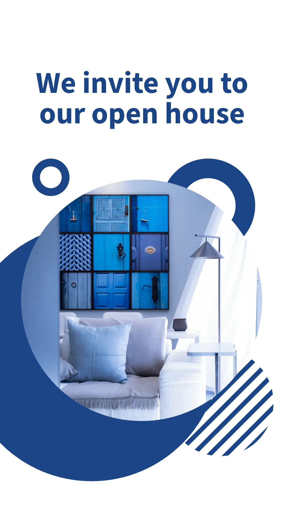 Free Open House Invitation Instagram Story Template to Edit Online