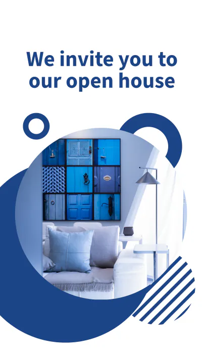 Free Open House Invitation Instagram Story Template to Edit Online