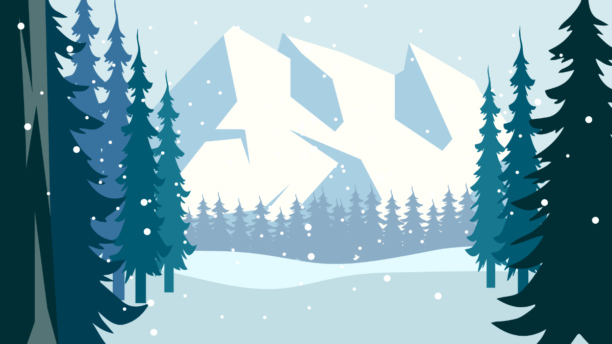 Mountain Winter Background Template