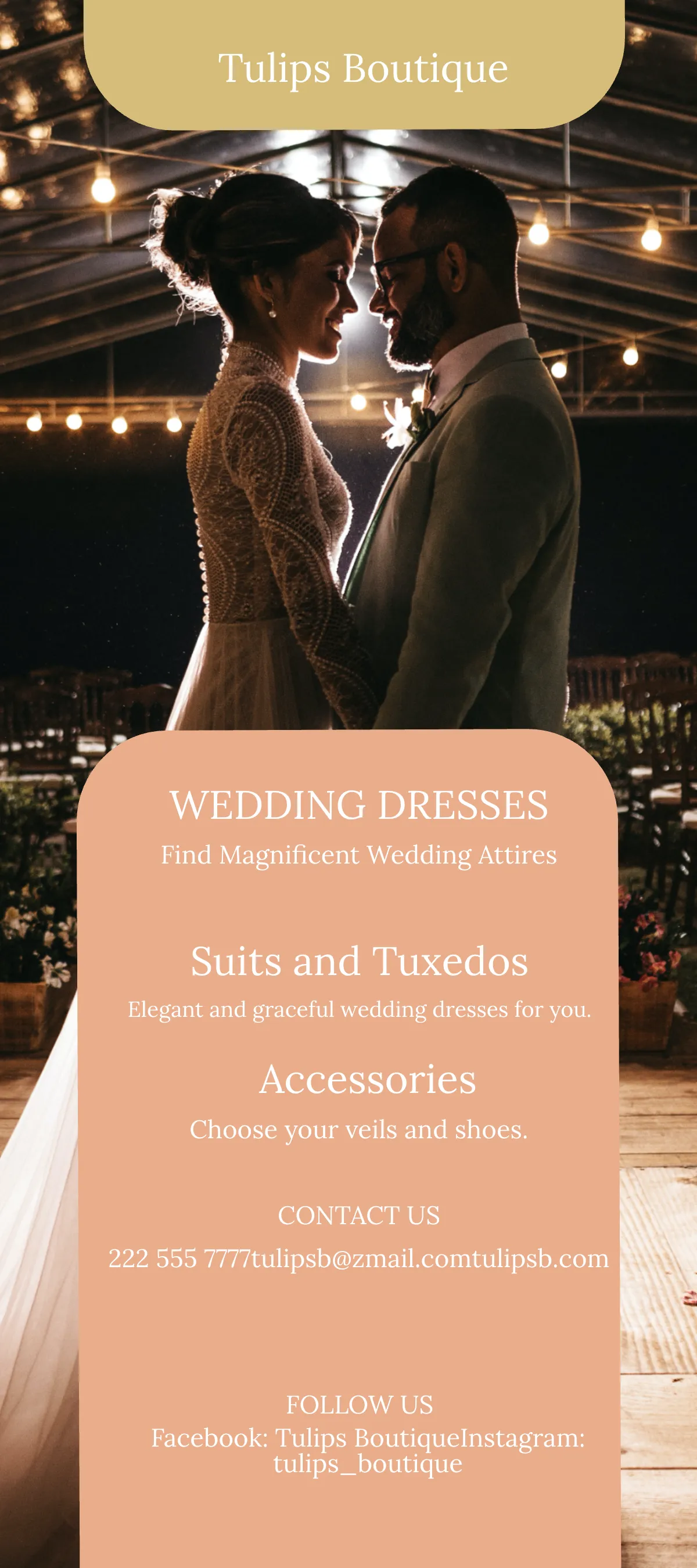 Free Modern Wedding DL Card Template to Edit Online