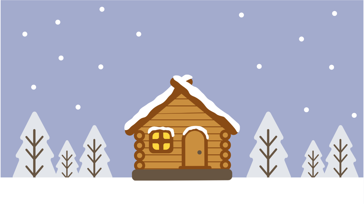 Winter Cabin Background Template