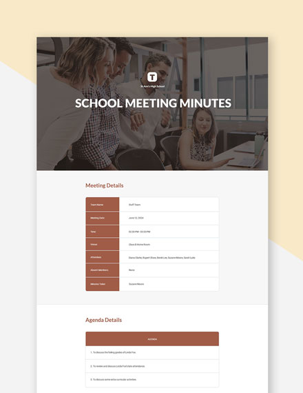 19+ FREE School Meeting Minutes Templates - Microsoft Word (DOC ...