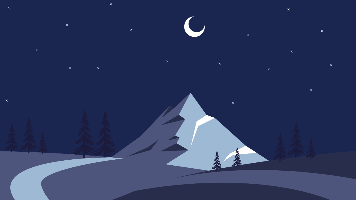Winter Night Background Template