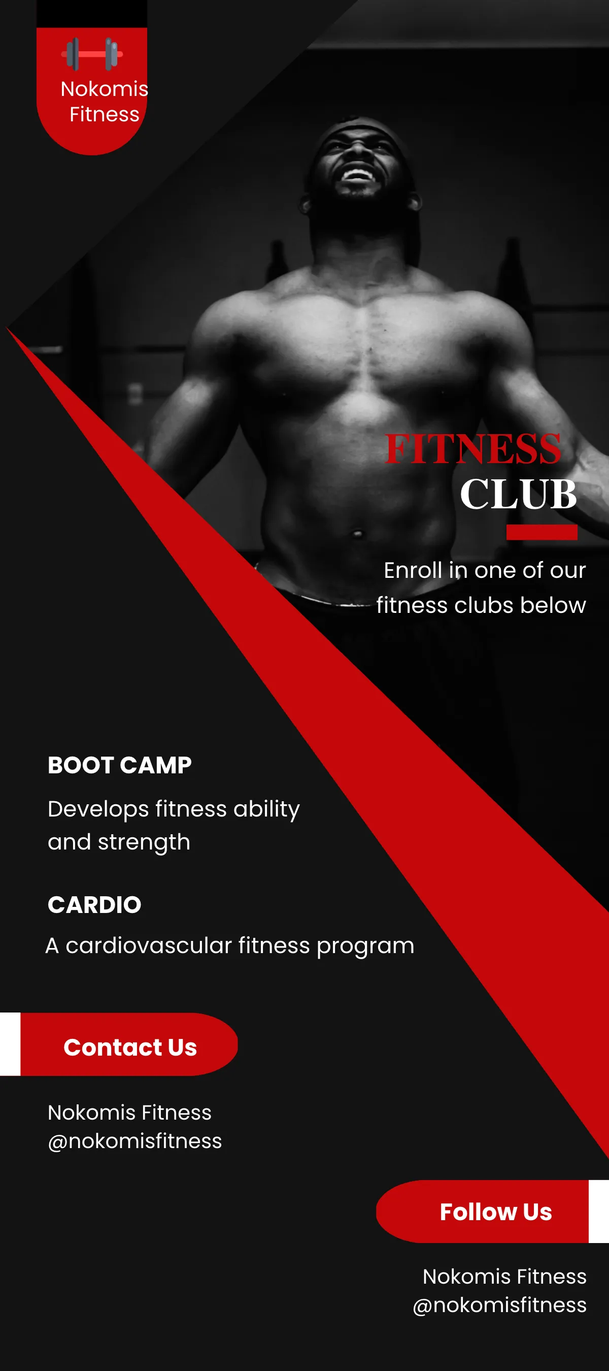Free Fitness Club DL Card Template to Edit Online