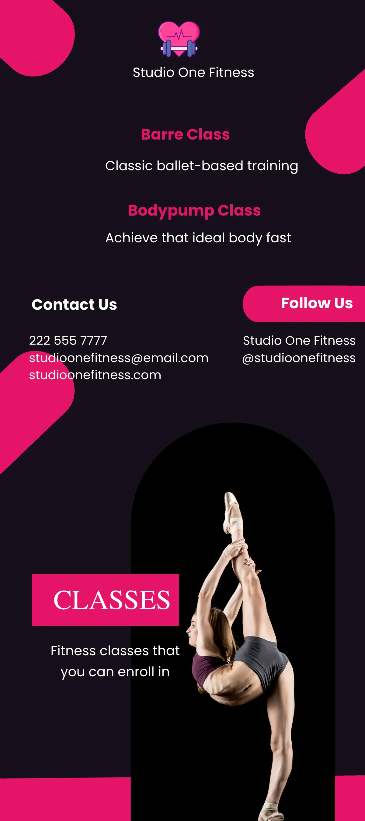 Free Fitness Business DL Card Template to Edit Online