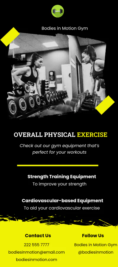Free Sample Gym DL Card Template to Edit Online