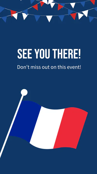 Free Bastille Day Event Instagram Story Template to Edit Online