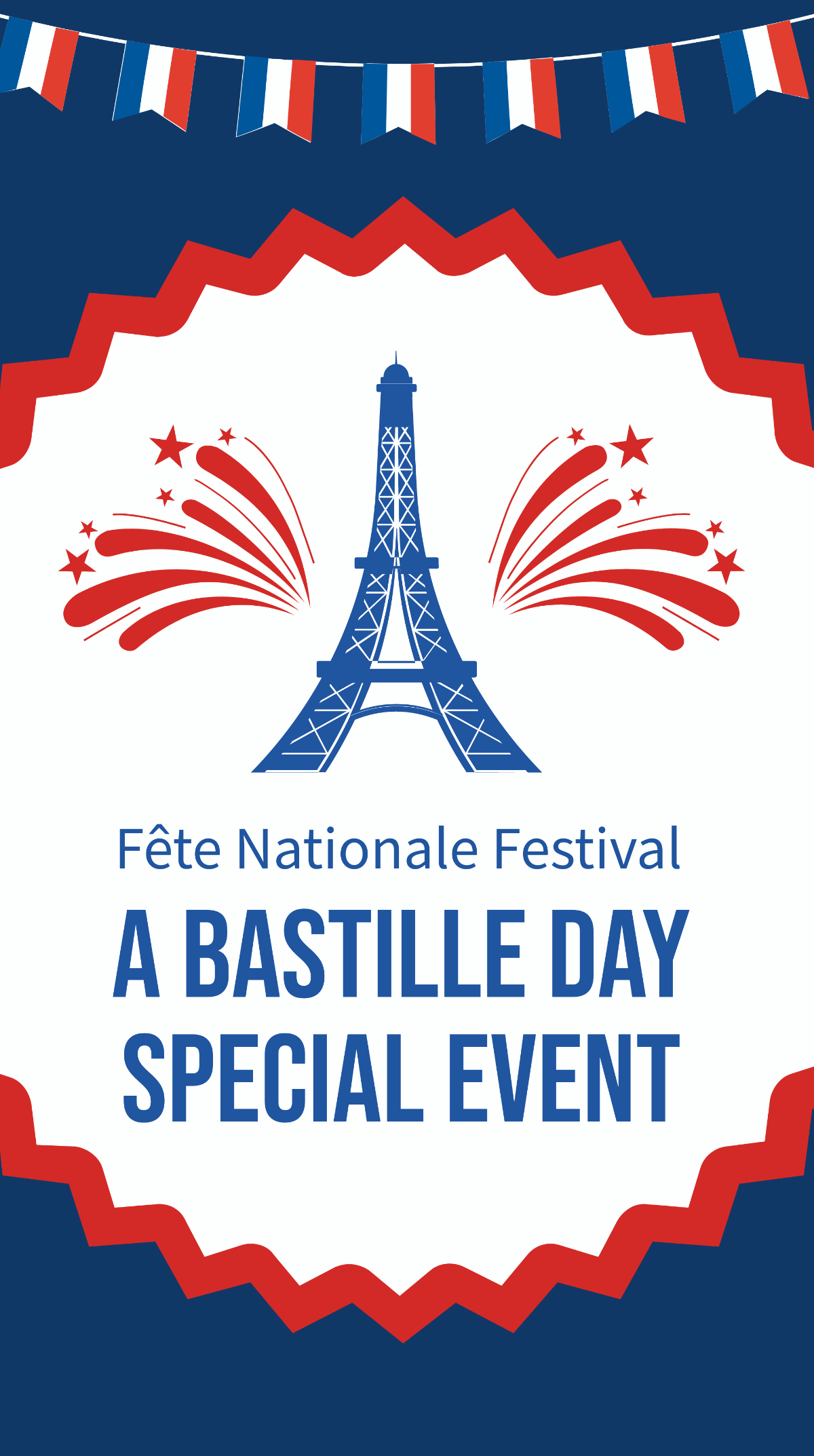 Bastille Day Event Whatsapp Post Template