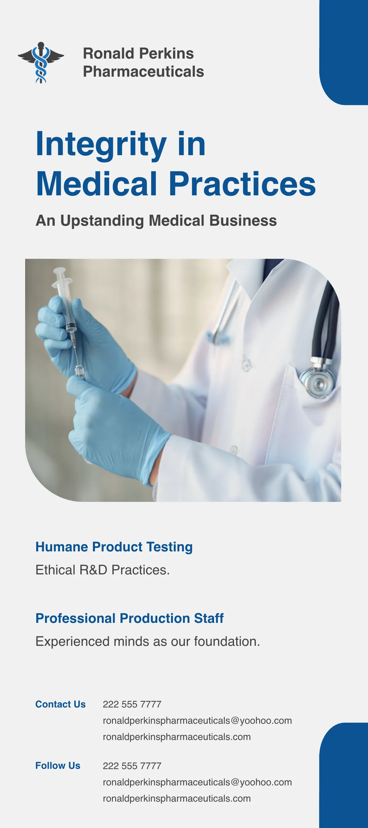 Free Medical Business DL Card Template to Edit Online