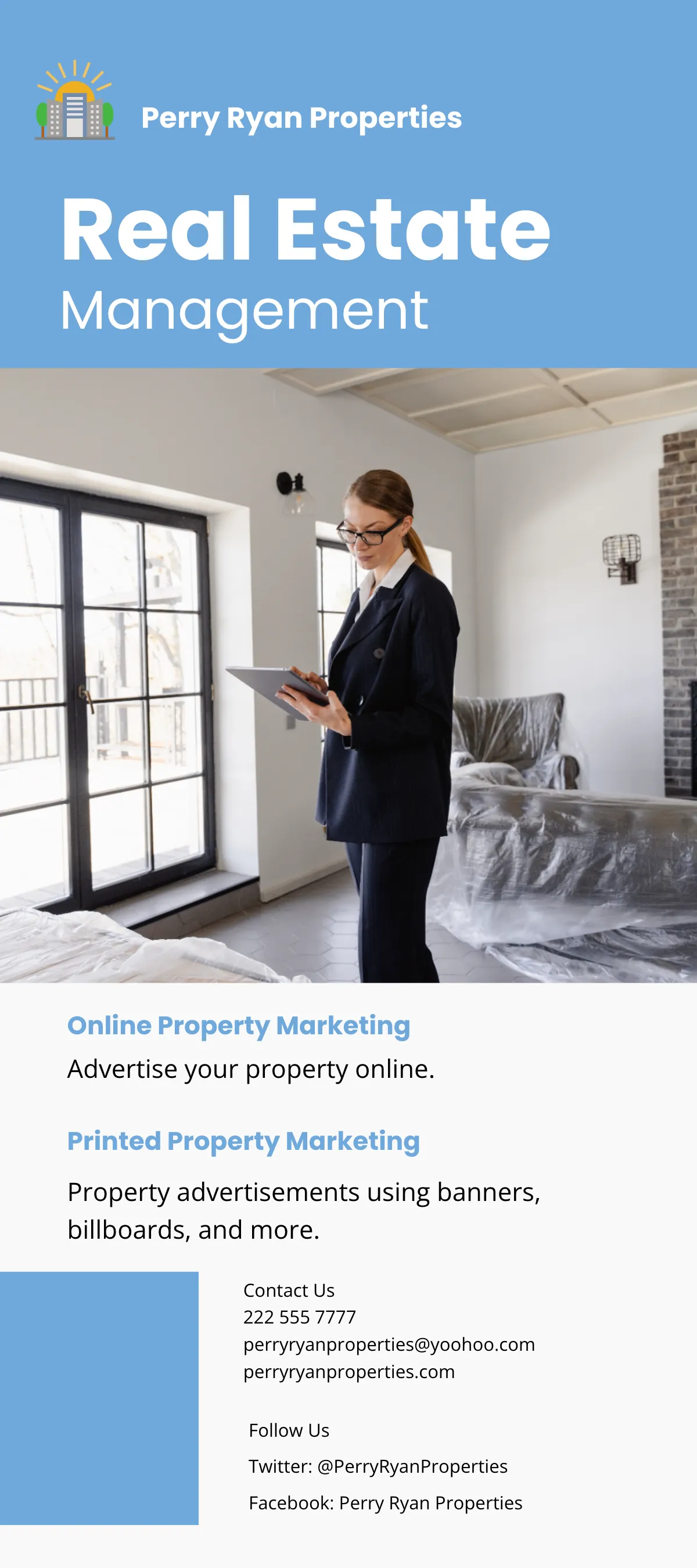 Free Simple Real Estate DL Card Template to Edit Online