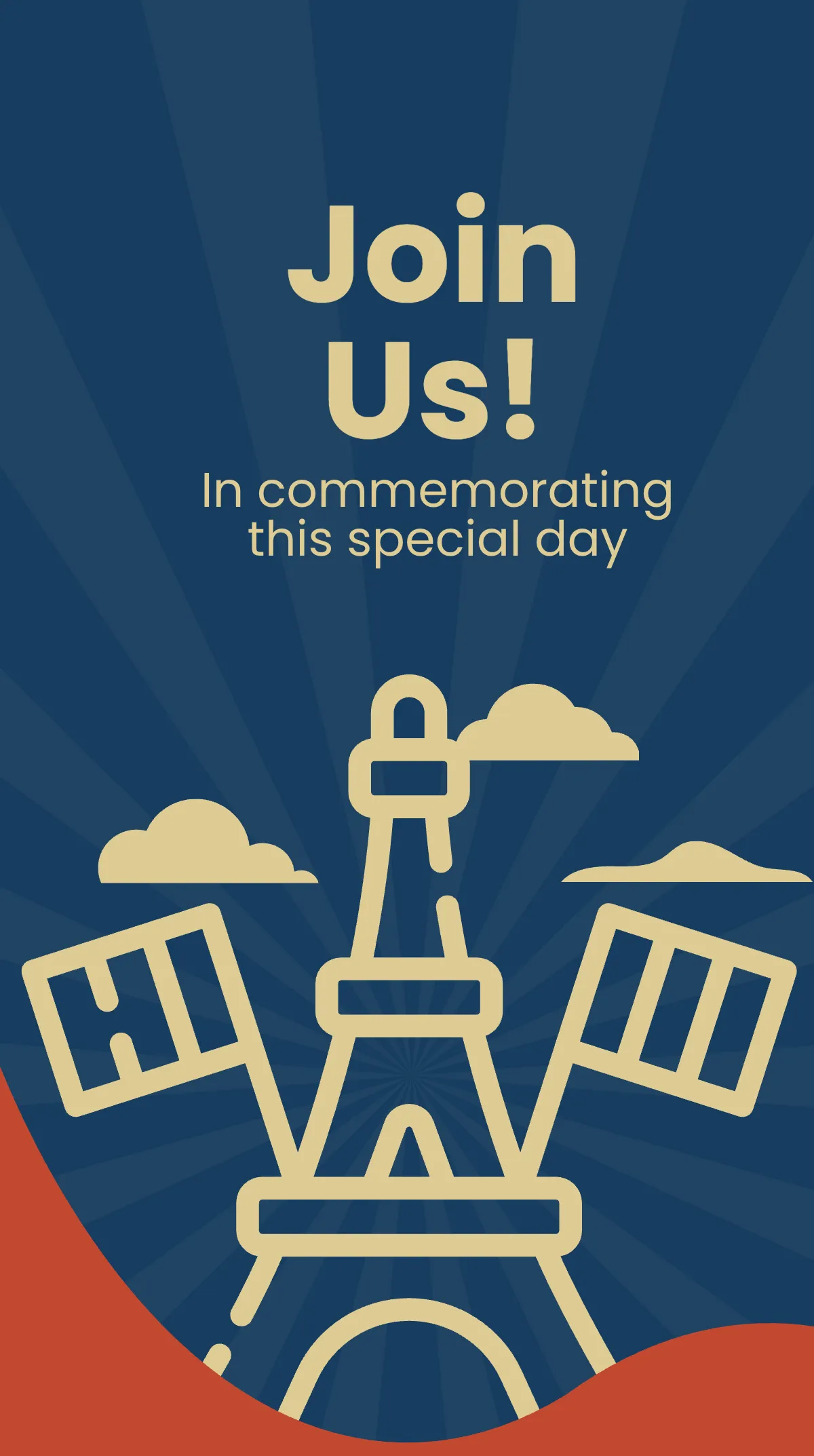 Free Retro Bastille Day Instagram Story Template to Edit Online