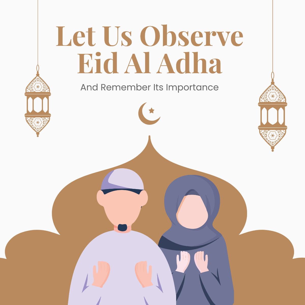 Eid Al Adha Mubarak Instagram Post Template